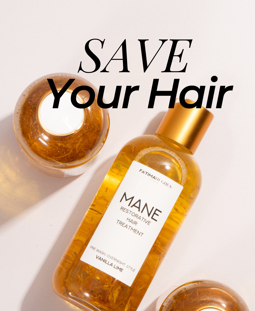 MANE Restorative Hair Treatment Oil- A Vanilla Lime Scent.