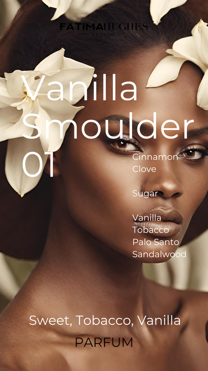 An AI model for Vanilla Smoulder 01, a sweet vanilla tobacco fragrance