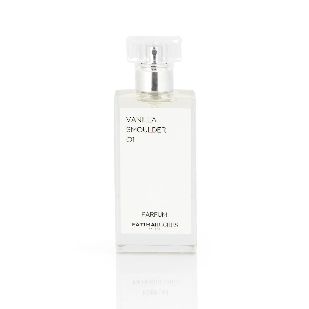 product shot of vanilla smoulder 01. a vanilla tobacco fragrance